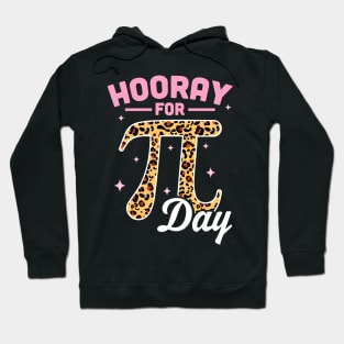 Hooray For Pi Day Pink Leopard Print Hoodie